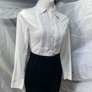 EUC Women’s Tuxedo Shirt w/ sewn in panty